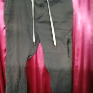 Vuori Charcoal Chinos with Drawstring
